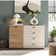 SIDEBOARD  125/83,2/38 cm 4 Schublade(n)  - Kaschmir/Eichefarben, KONVENTIONELL, Holzwerkstoff/Kunststoff (125/83,2/38cm) - Xora