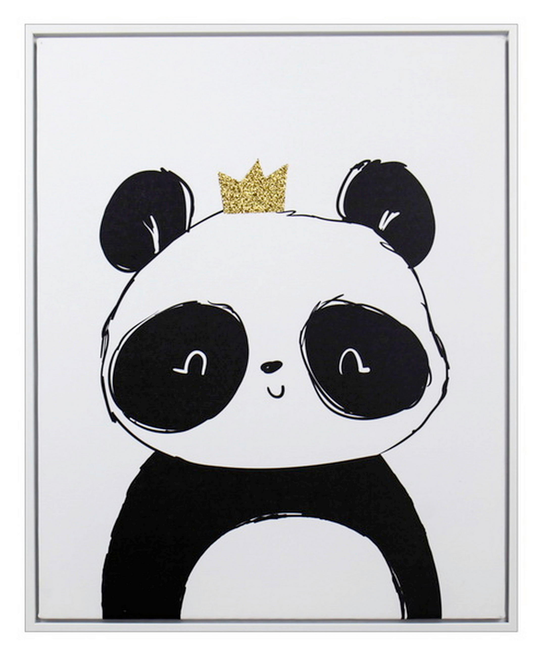 KINDERBILD Schwarz, Weiß, Goldfarben Tiere 40/50 cm  - Goldfarben/Schwarz, Basics, Holzwerkstoff/Kunststoff (40/50cm) - Monee