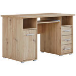 SCHREIBTISCH 120/67/75 cm  in Eiche Artisan  - Silberfarben/Eiche Artisan, Basics, Holz/Kunststoff (120/67/75cm) - Carryhome