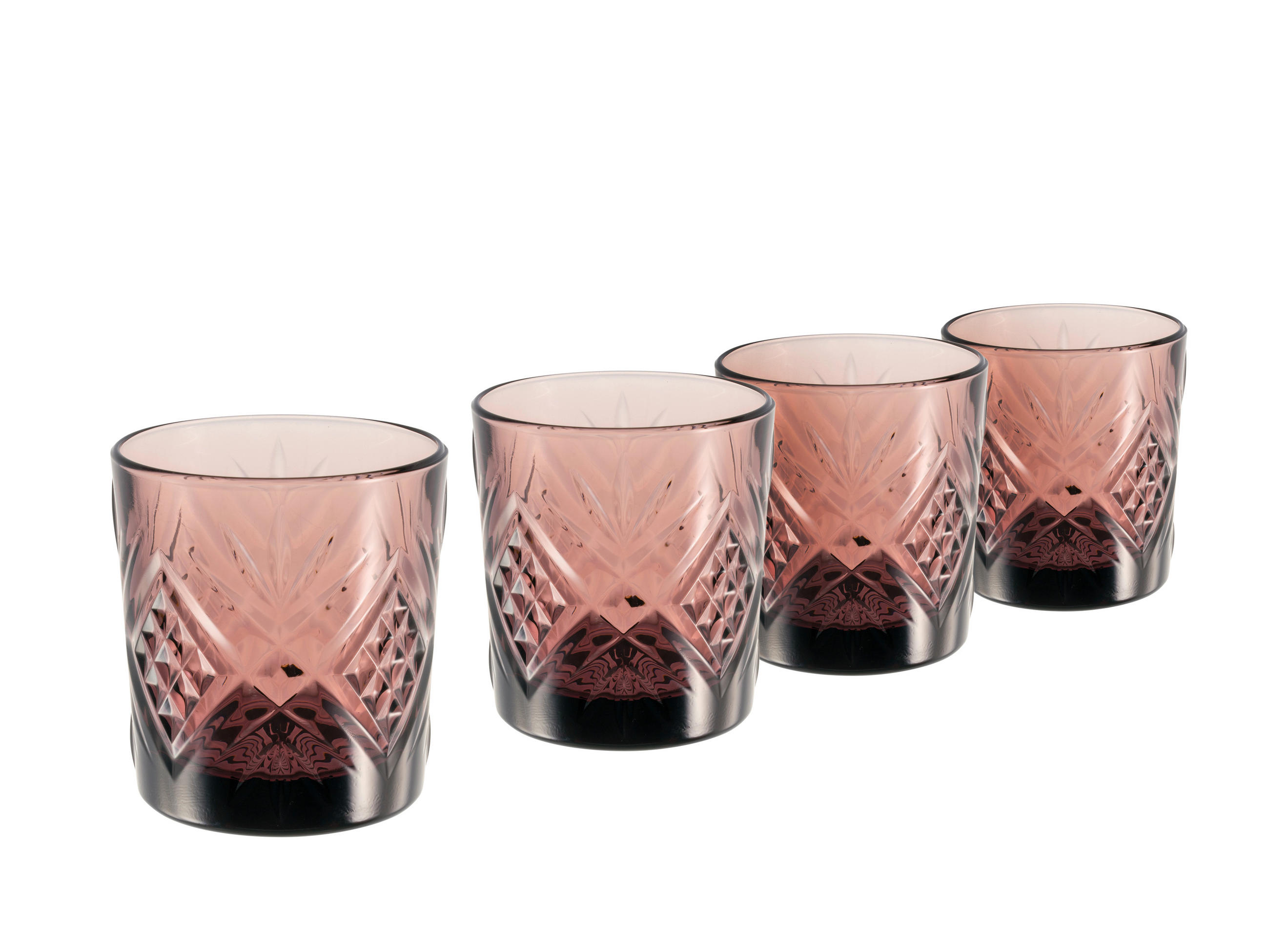 GLASSET 4 delar  - violett, glas (26/26/15cm) - Creatable