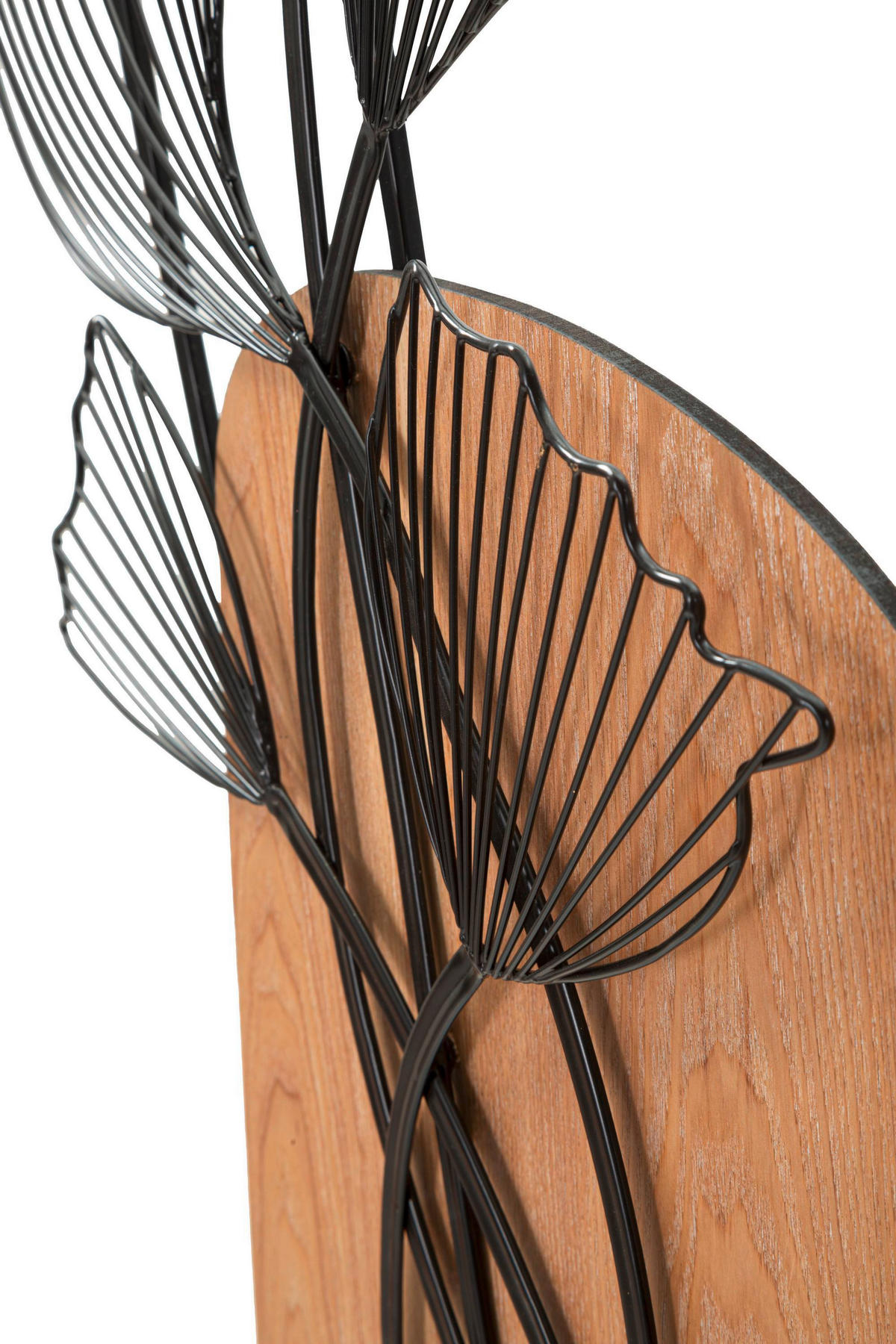 WANDDEKO Metall, Holzwerkstoff  - Schwarz/Naturfarben, Basics, Holzwerkstoff/Metall (70/100/3cm)