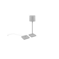 AKKU-TISCHLEUCHTE - Grau, Konventionell, Kunststoff (12,5/38/12,5cm)