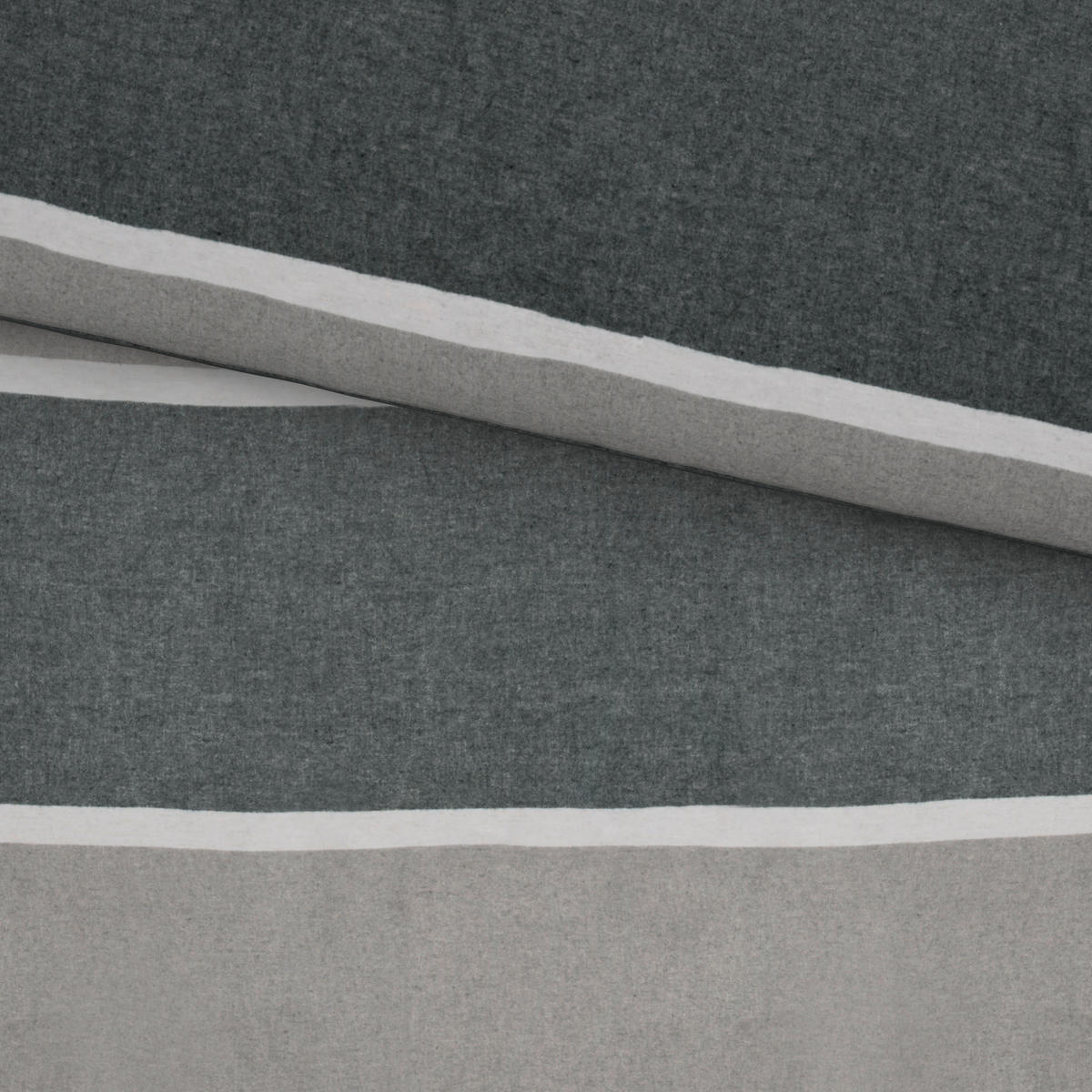 BETTWÄSCHE Flanell 135/200 cm  - Anthrazit/Hellgrau, Design, Textil (135/200cm) - Novel