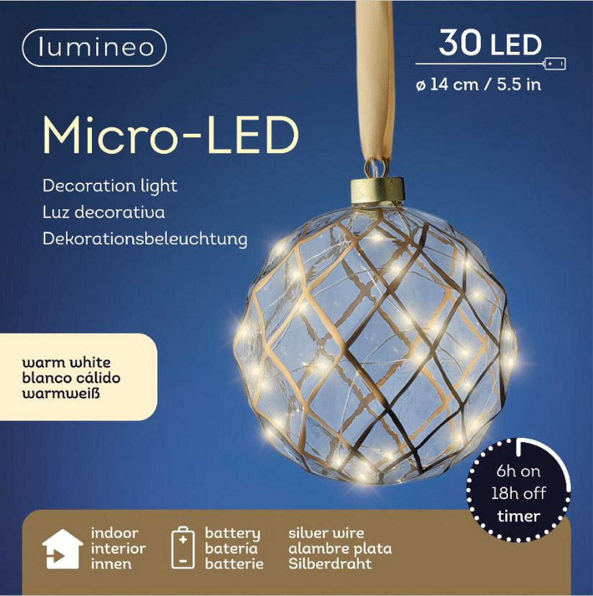 OKRASNA LED-SVETILKA   //// - Basics, umetna masa (14cm)