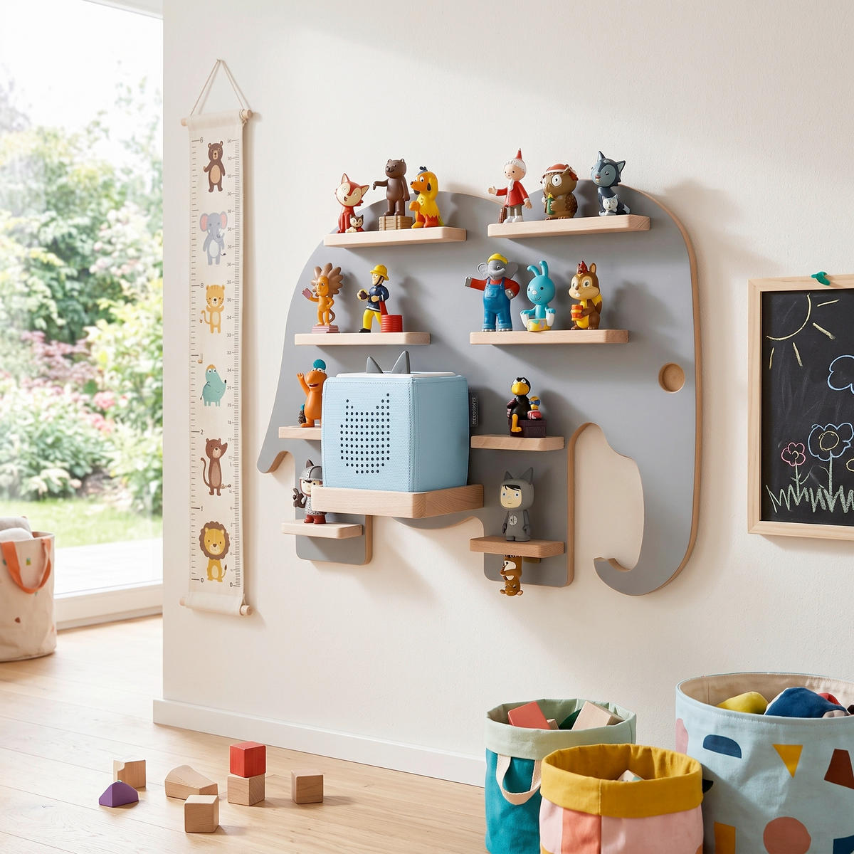KINDERREGAL  - Grau, Modern, Holzwerkstoff (54/40/19cm) - Livetastic