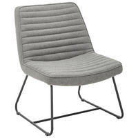 SESSEL in Webstoff Grau  - Schwarz/Grau, MODERN, Textil/Metall (66/85/69cm) - P & B