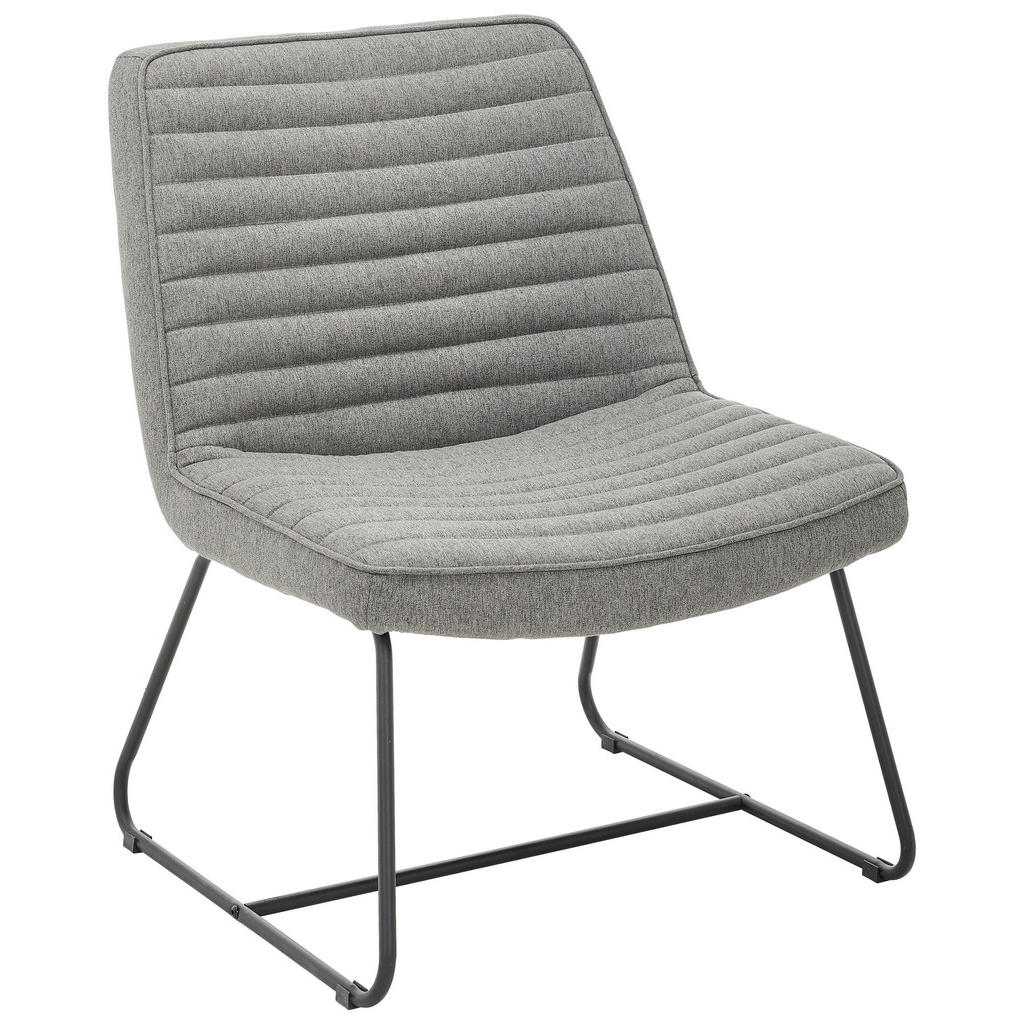 P & B KRESLO, textil, sivá