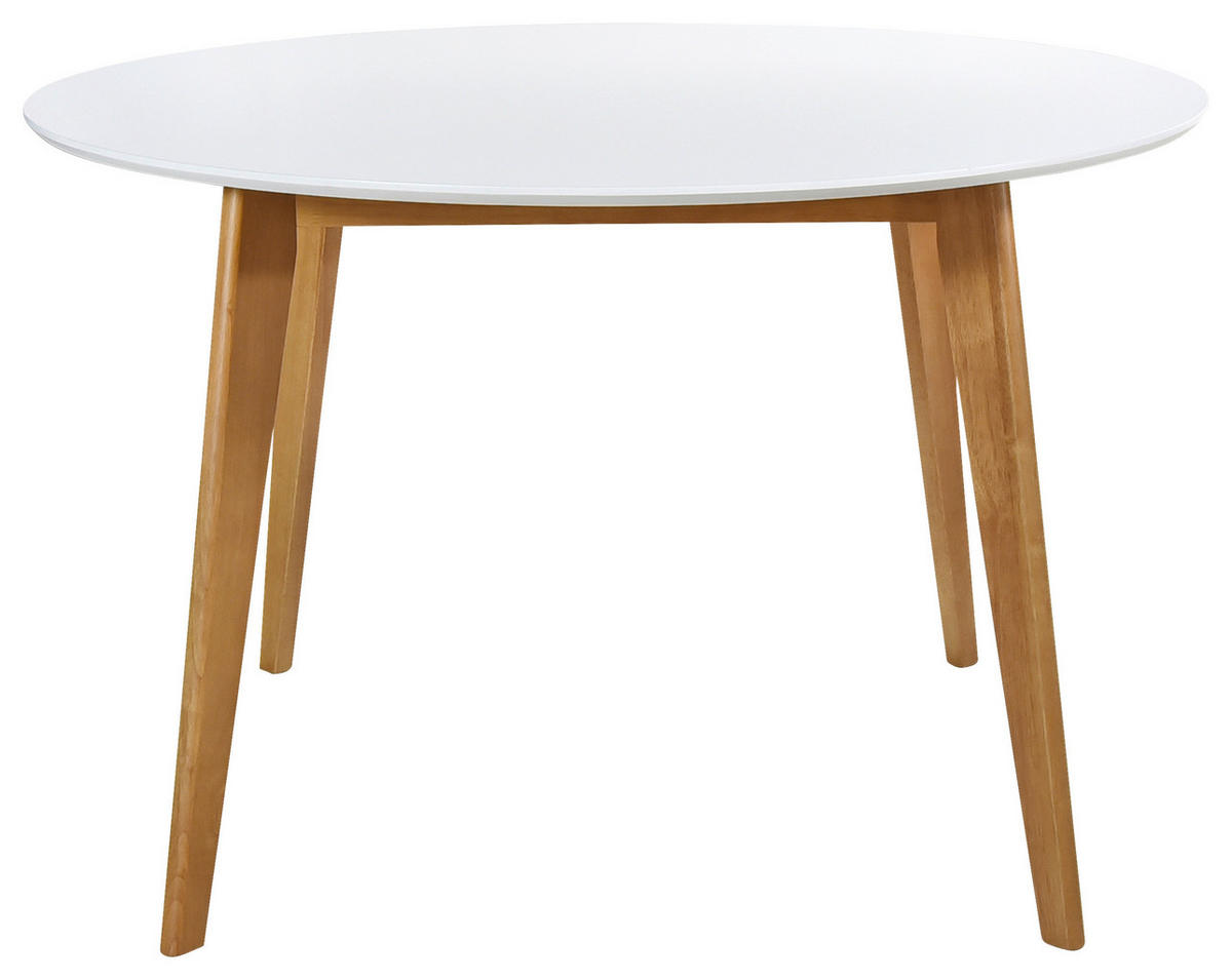 ESSTISCH in Holz 120/120/76 cm  - Eichefarben/Weiß, Design, Holz (120/120/76cm) - Livetastic