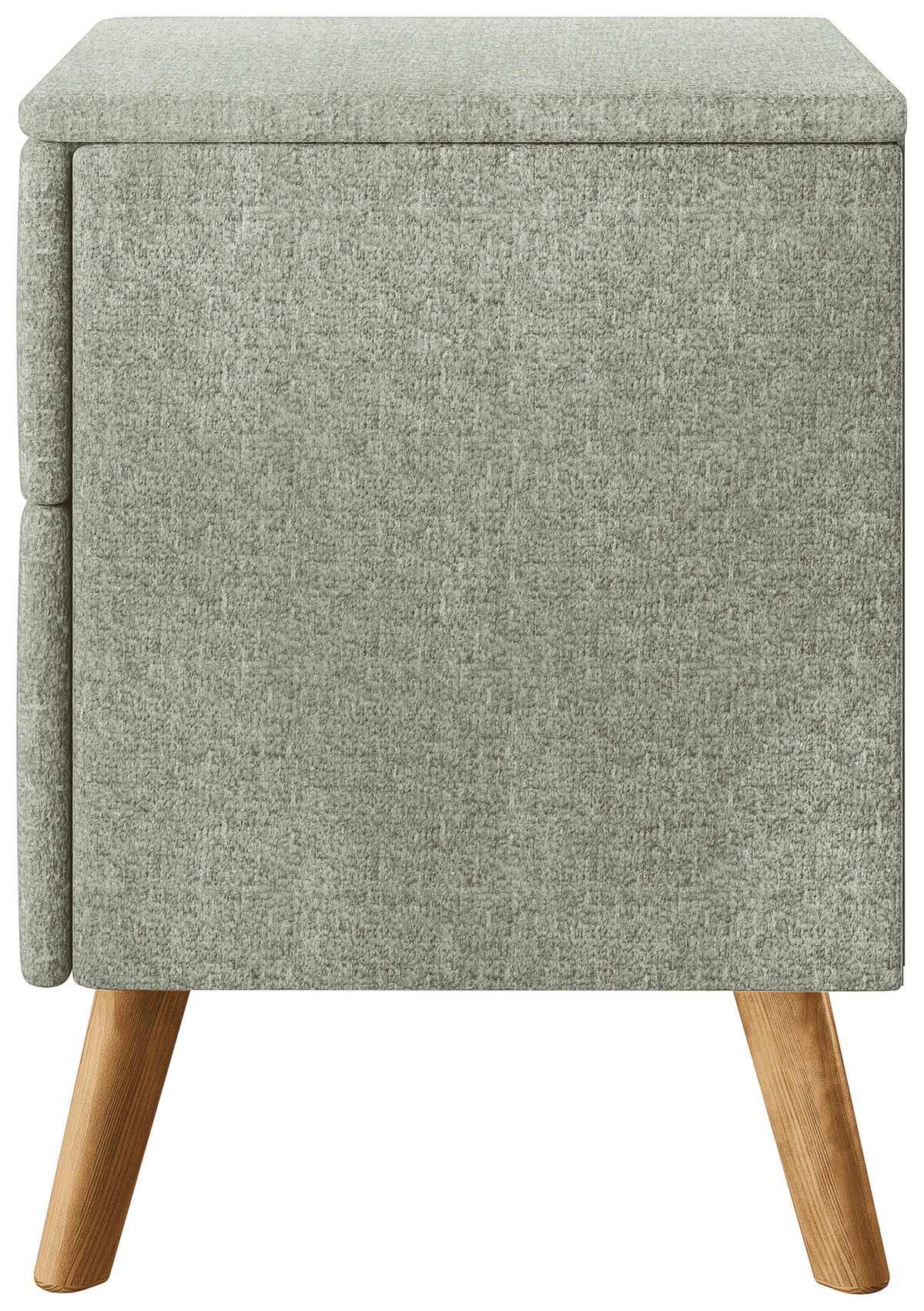 NACHTKÄSTCHEN 40/60/40 cm  in vollmassiv Eiche Hellgrün  - Hellgrün, Design, Holz/Textil (40/60/40cm) - Esposa