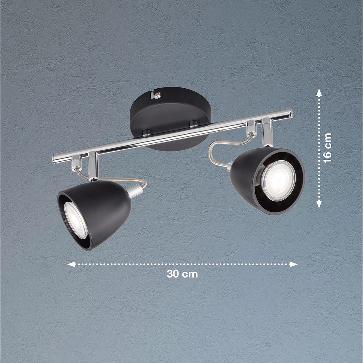 SVJETILJKA STROPNA  - boje nikla/boje kroma, Basics, metal (10/30cm)