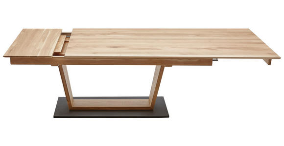 ESSTISCH Eiche Hartholz, massiv rechteckig Eichefarben, Schwarz - Eichefarben/Schwarz, KONVENTIONELL, Holz (200/100/75cm) - Dieter Knoll
