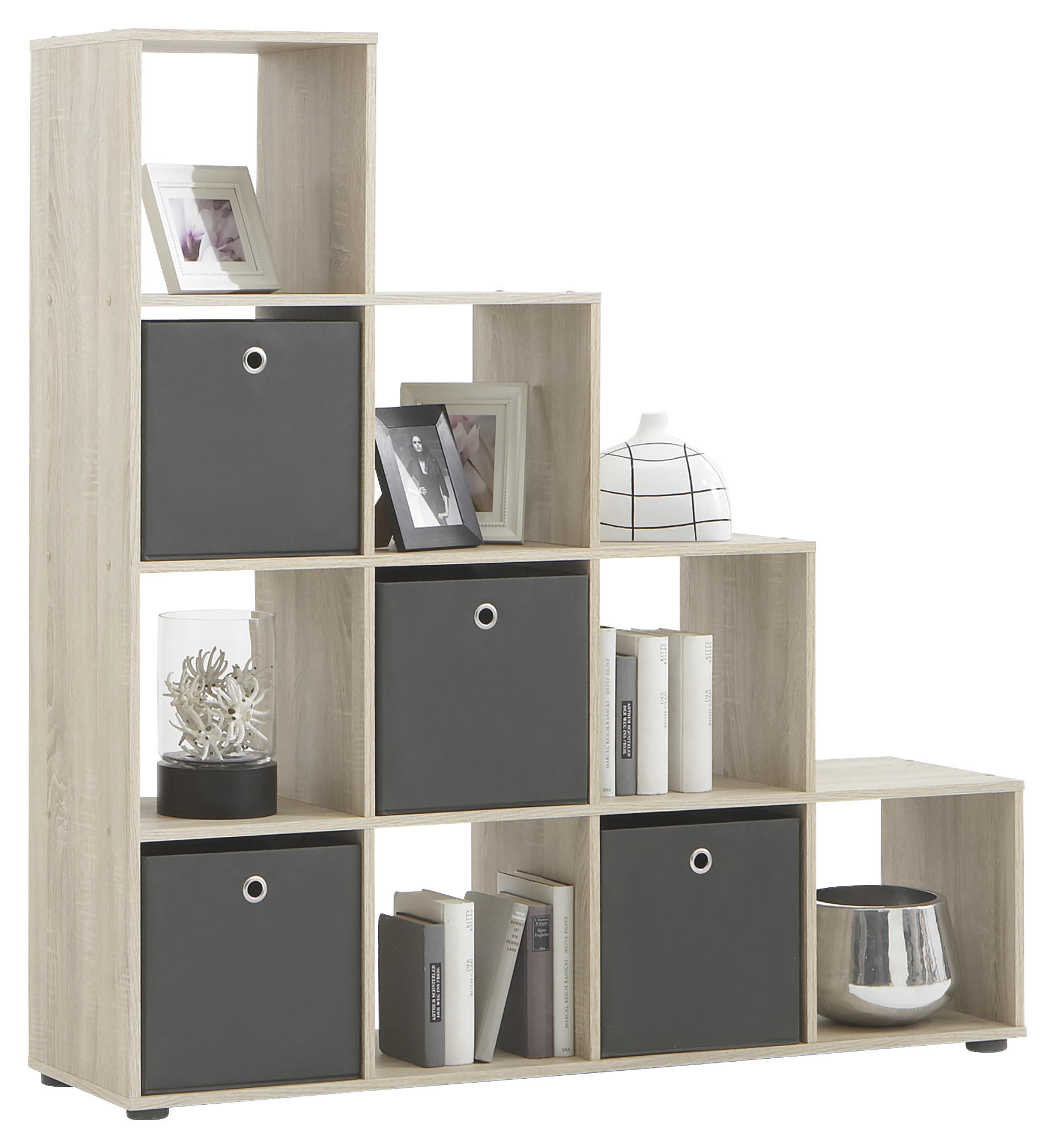 RAUMTEILER - Eichefarben/Schwarz, KONVENTIONELL, Holzwerkstoff/Kunststoff (139/144/33cm) - MID.YOU