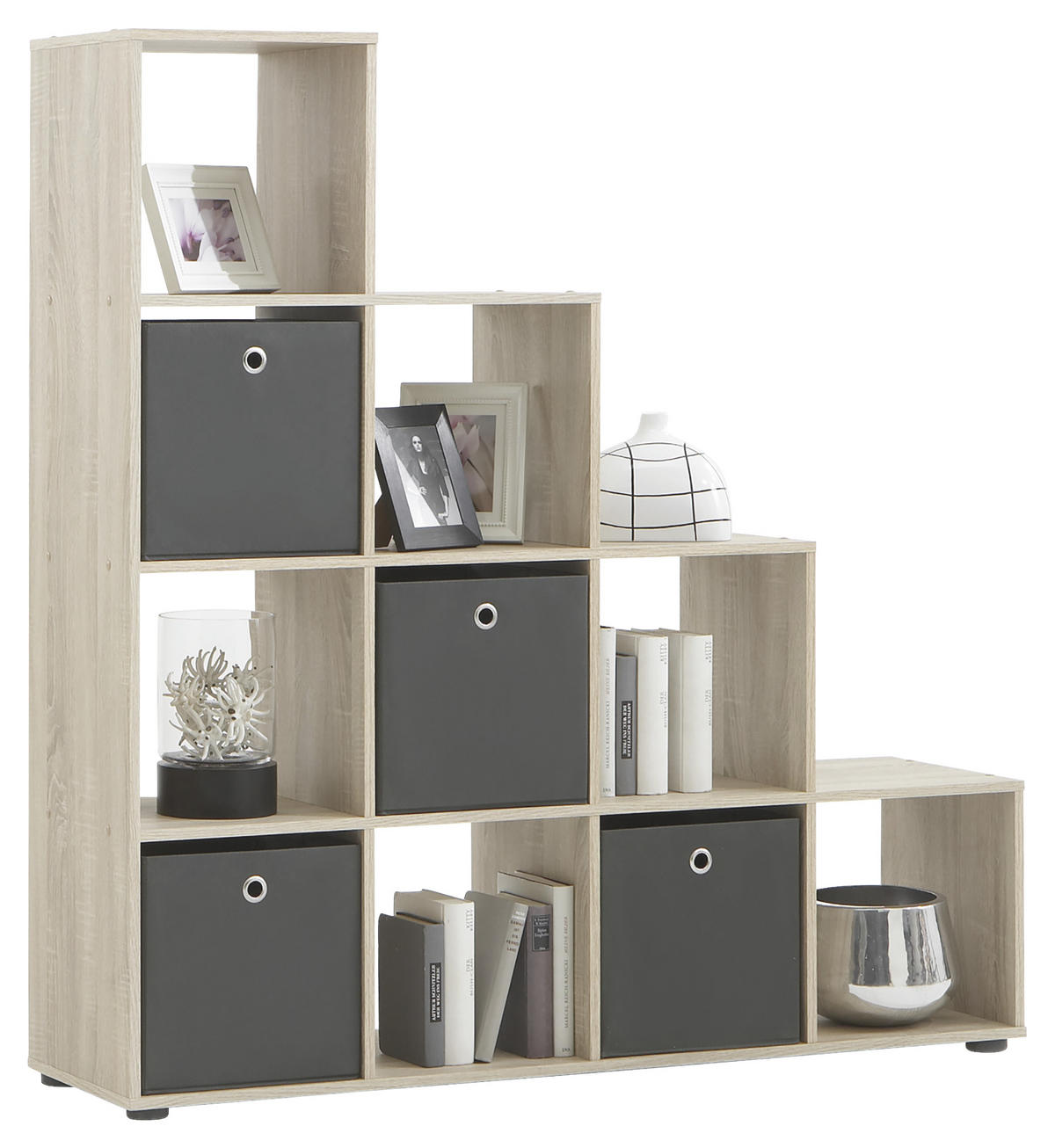 RAUMTEILER - Eichefarben/Schwarz, KONVENTIONELL, Holzwerkstoff/Kunststoff (139/144/33cm) - MID.YOU