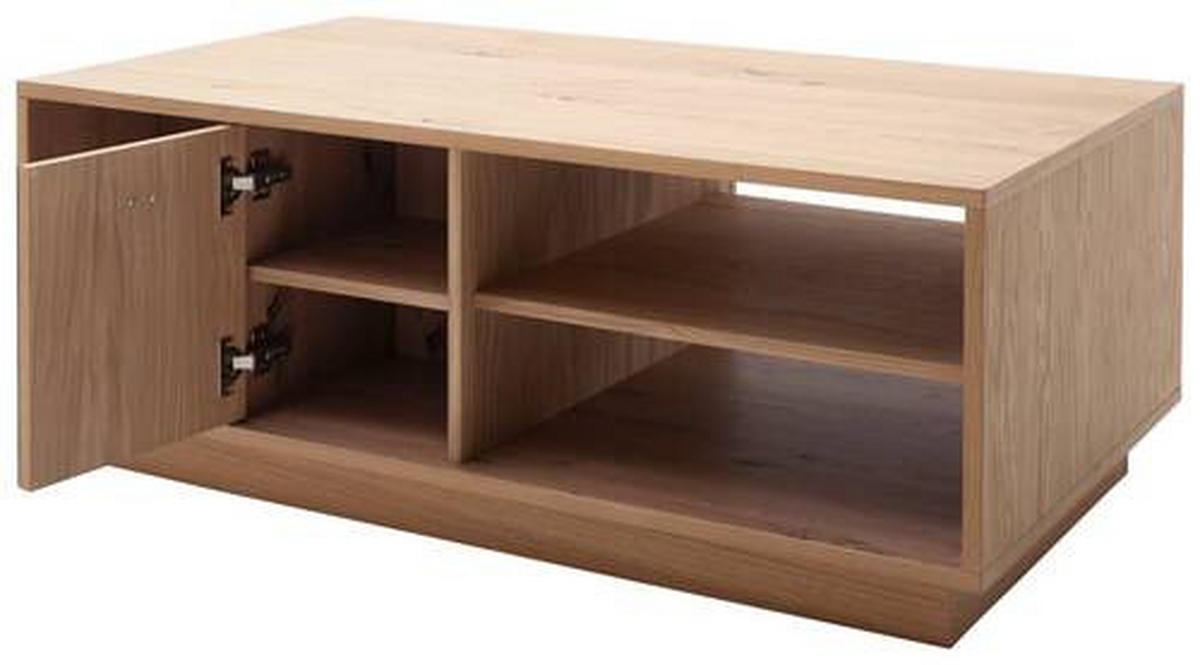 COUCHTISCH in Glas, Holzwerkstoff 115/65/44 cm  - Eiche Bianco/Anthrazit, Design, Glas/Holzwerkstoff (115/65/44cm) - MID.YOU