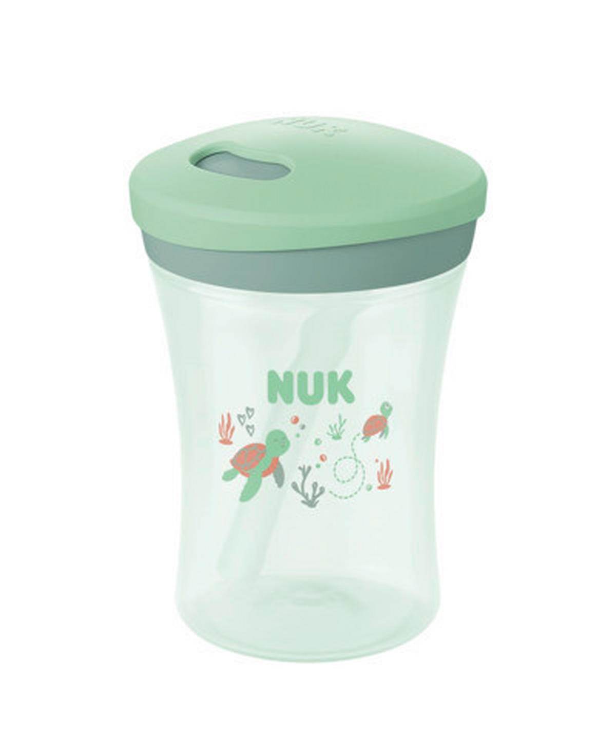 TRINKHALMBECHER NUK First Choice Trinklernbecher Strohhalm, 230ml 230 ml  - Salbeigrün/Mauve, Basics, Kunststoff (230ml) - NUK