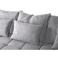 ECKSOFA Hellgrau Flachgewebe  - Hellgrau/Schwarz, KONVENTIONELL, Textil/Metall (300/205cm) - Carryhome