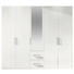 KLEIDERSCHRANK in Weiß - Alufarben/Weiß, Design, Glas/Holzwerkstoff (250/216/58cm) - Hom`in KLEIDERSCHRANK in Weiß - Alufarben/Weiß, Design, Glas/Holzwerkstoff (250/216/58cm) - Hom`in