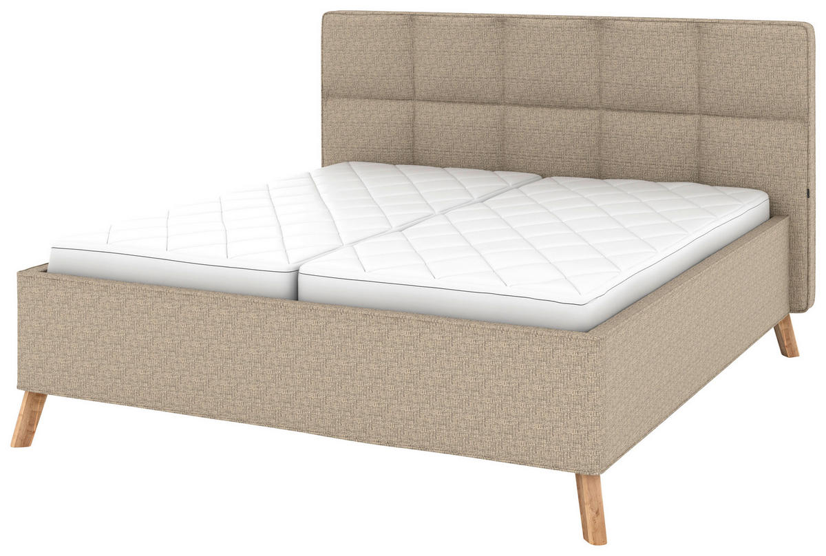 POLSTERBETT Bettkasten, motorische Verstellbarkeit, Fernbedienung, Lattenroste, Matratzen 180/200 cm  in Braun  - Schwarz/Weiß, KONVENTIONELL, Holz/Textil (180/200cm) - Musterring