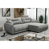 ECKSOFA in Struktur Grau  264/195 cm  - Beige/Schwarz, Design, Kunststoff/Textil (264/195cm) - MID.YOU