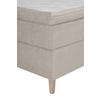 BOXSPRINGBETT 160/200 cm  in Beige  - Eichefarben/Beige, KONVENTIONELL, Holz/Textil (160/200cm) - Welnova
