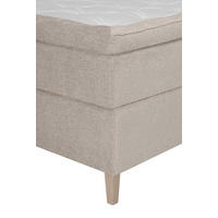BOXSPRINGBETT 160/200 cm  in Beige  - Eichefarben/Beige, Konventionell, Holz/Textil (160/200cm) - Welnova