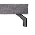 ECKSOFA Dunkelgrau Chenille Zierkissen, Bettkasten, Schlaffunktion, Rücken echt, Kopfteilverstellung, Liegefläche im Originalstoff  - Dunkelgrau/Schwarz, KONVENTIONELL, Textil/Metall (266/185cm) - Carryhome