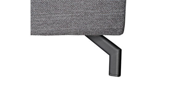 ECKSOFA Dunkelgrau Chenille Zierkissen, Bettkasten, Schlaffunktion, Rücken echt, Kopfteilverstellung, Liegefläche im Originalstoff  - Dunkelgrau/Schwarz, KONVENTIONELL, Textil/Metall (266/185cm) - Carryhome