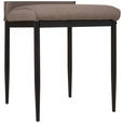 STUHL Mikrofaser Taupe  - Taupe/Schwarz, Design, Textil/Metall (43,5/96/58cm) - Carryhome
