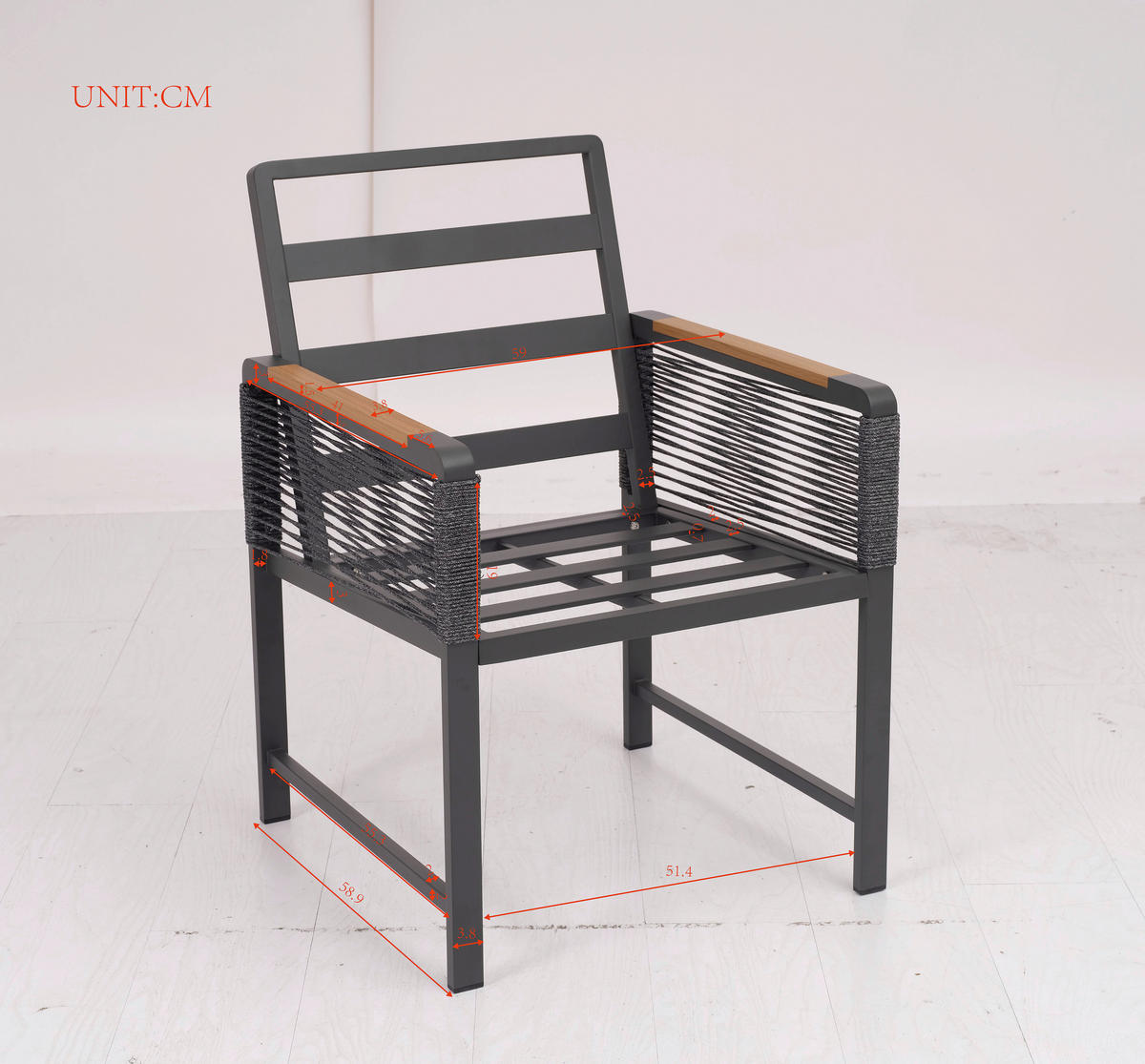 GARTENSESSEL - Dunkelgrau/Naturfarben, MODERN, Kunststoff/Textil (59/86/68cm) - Ambia Garden