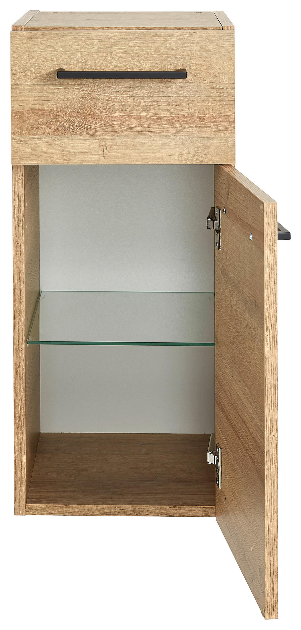 UNTERSCHRANK 30/70/32,5 cm   - Eichefarben/Schwarz, MODERN, Glas/Holzwerkstoff (30/70/32,5cm) - Pelipal