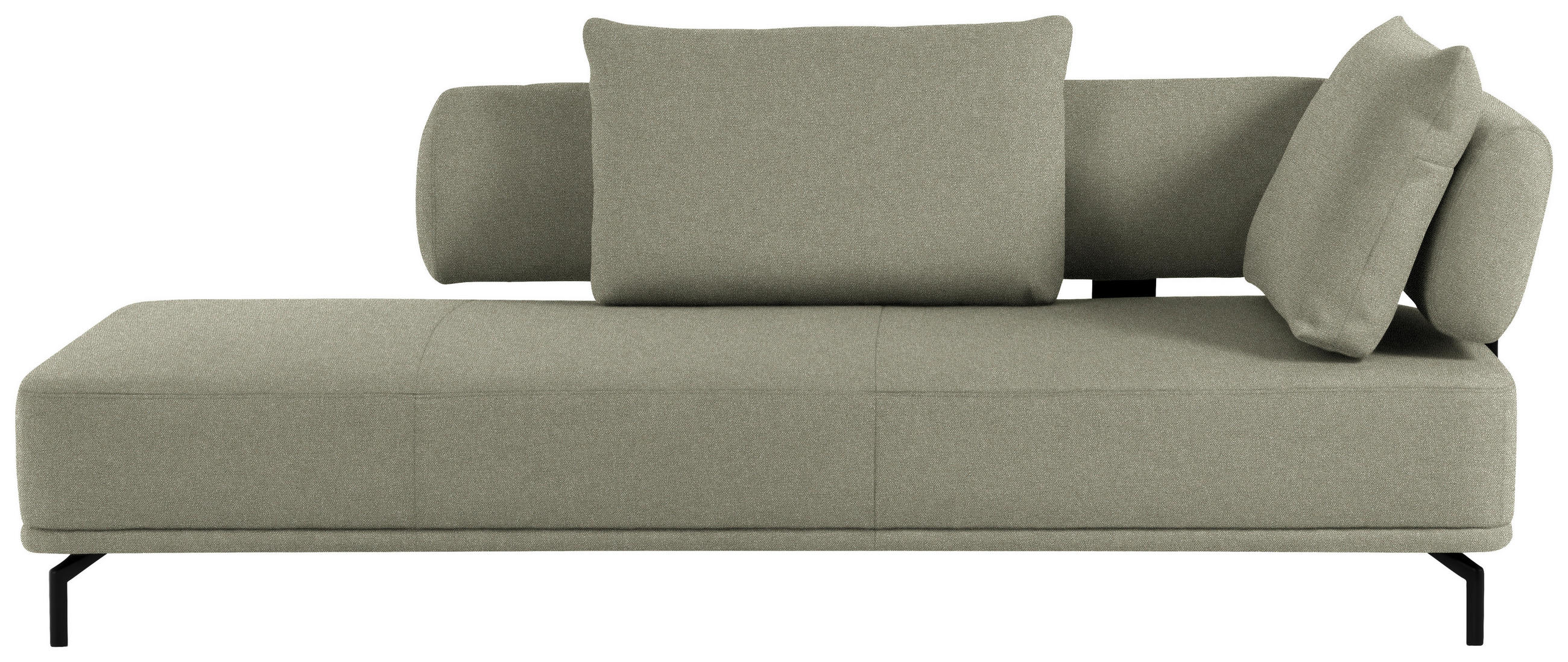 RÉCAMIERE in Flachgewebe Grün  - Schwarz/Grün, Design, Textil/Metall (227/89/101cm) - Dieter Knoll