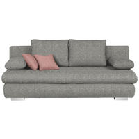 SCHLAFSOFA  in Webstoff Braun, Grau  - Chromfarben/Braun, Design, Kunststoff/Textil (205/88/96cm) - Ti'me