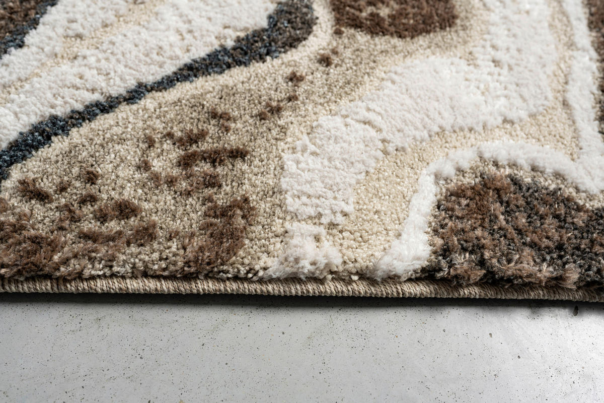 WEBTEPPICH  Wohnzimmer 200/290 cm Linea Braun, Creme, Rostfarben  - Rostfarben/Creme, Basics, Kunststoff/Textil (200/290cm) - Novel