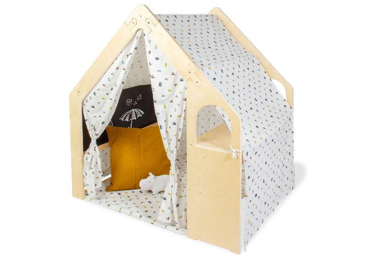 SPIELHAUS 119/122/94 cm Thilda  - Birkefarben/Multicolor, Basics, Holz/Textil (119/122/94cm) - Pinolino