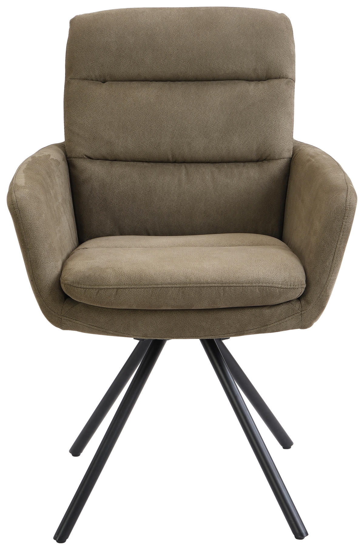 STOLICA S NASLONOM ZA RUKE  zelena  metal, tekstil      - zelena/crna, Design, metal/tekstil (62/89/65cm) - Cantus
