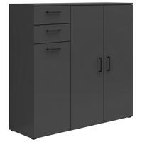KOMODA, barvy grafitu, 120/115/40 cm - černá/barvy grafitu, Moderní, kompozitní dřevo/plast (120/115/40cm) - Carryhome