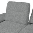 ECKSOFA in Chenille, Flachgewebe Pastellblau  - Pastellblau/Schwarz, Design, Textil/Metall (318/165cm) - Xora