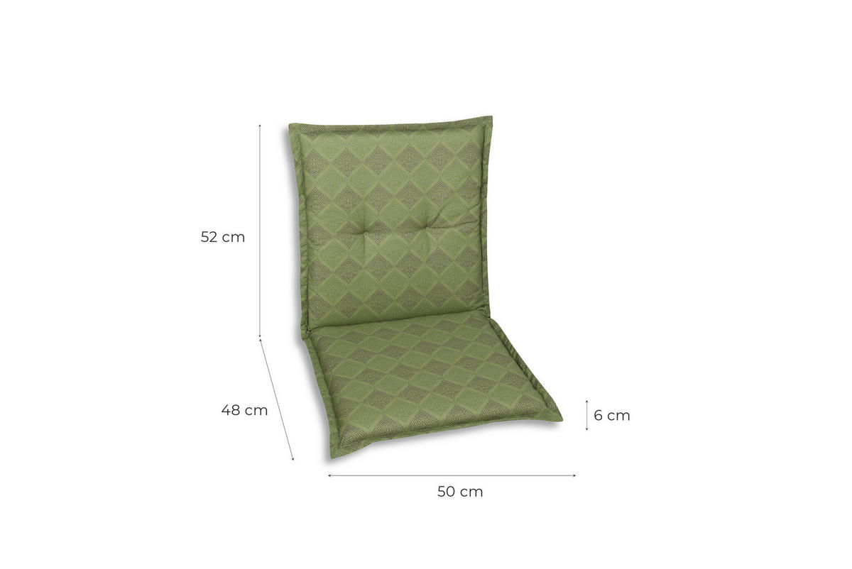 SESSELAUFLAGENSET Raute  - Grün, Basics, Textil (50/6/100cm)