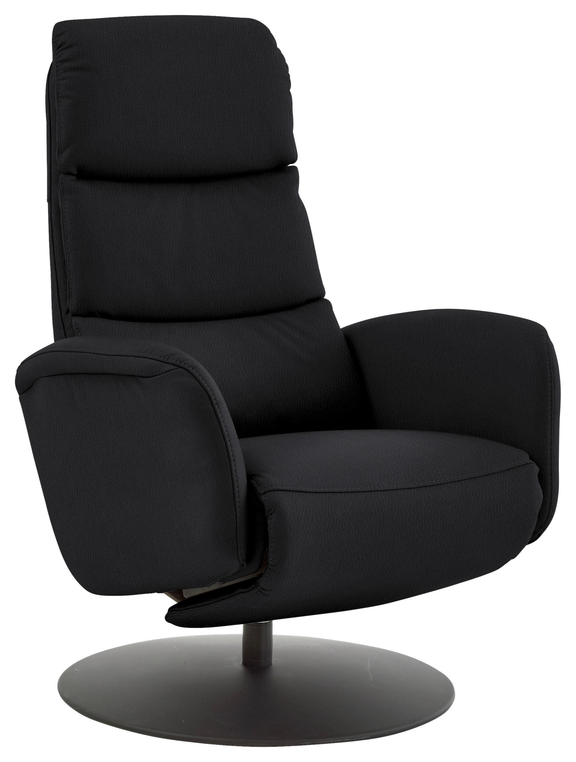 RELAXSESSEL in Leder Schwarz  - Schwarz, Design, Leder/Metall (76/108/86cm) - Dieter Knoll
