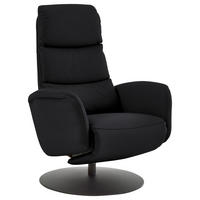 RELAXSESSEL in Leder Schwarz  - Schwarz, Design, Leder/Metall (76/108/86cm) - Dieter Knoll