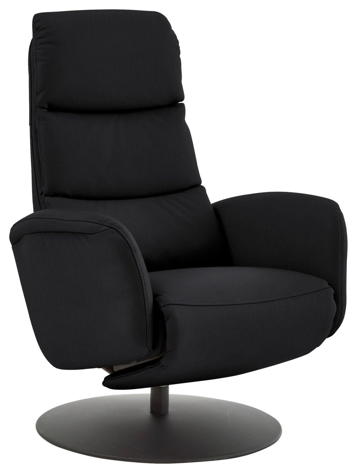 RELAXSESSEL in Leder Schwarz  - Schwarz, Design, Leder/Metall (76/108/86cm) - Dieter Knoll
