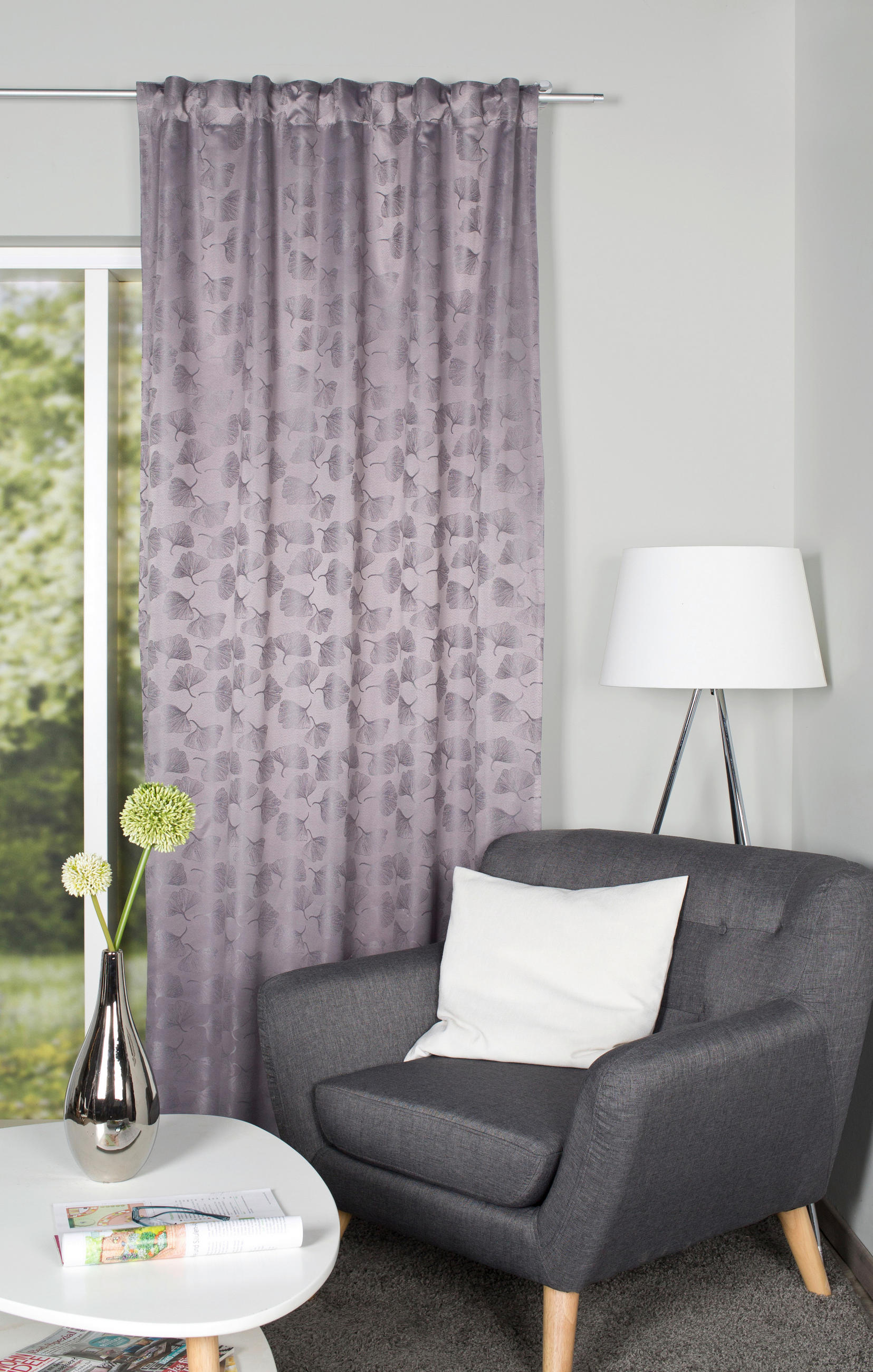 FERTIGVORHANG  Verdunkelung   135/245 cm  - Grau, Trend, Textil (135/245cm)