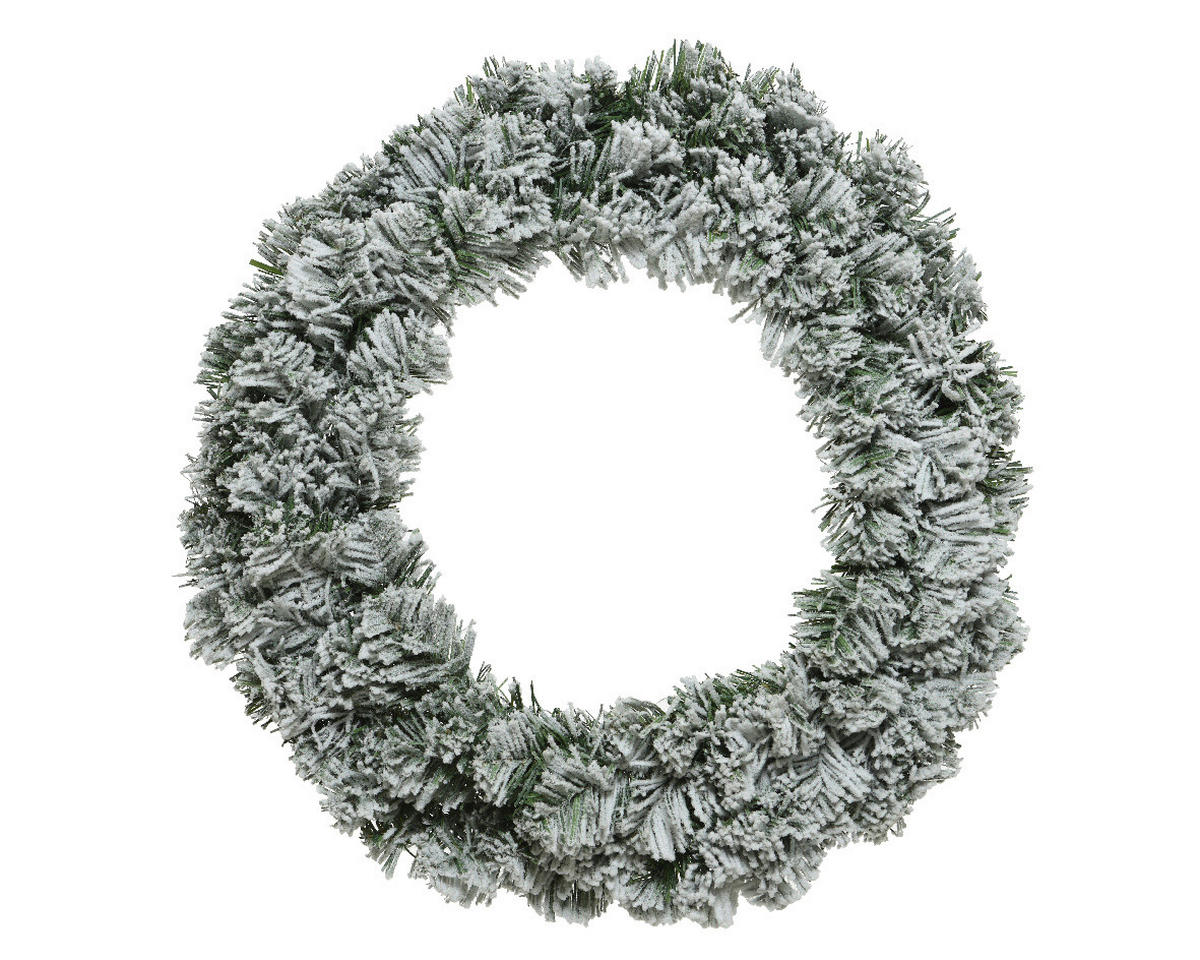 KRANZ - Grün, Basics, Kunststoff/Metall (50/13cm) - X-Mas