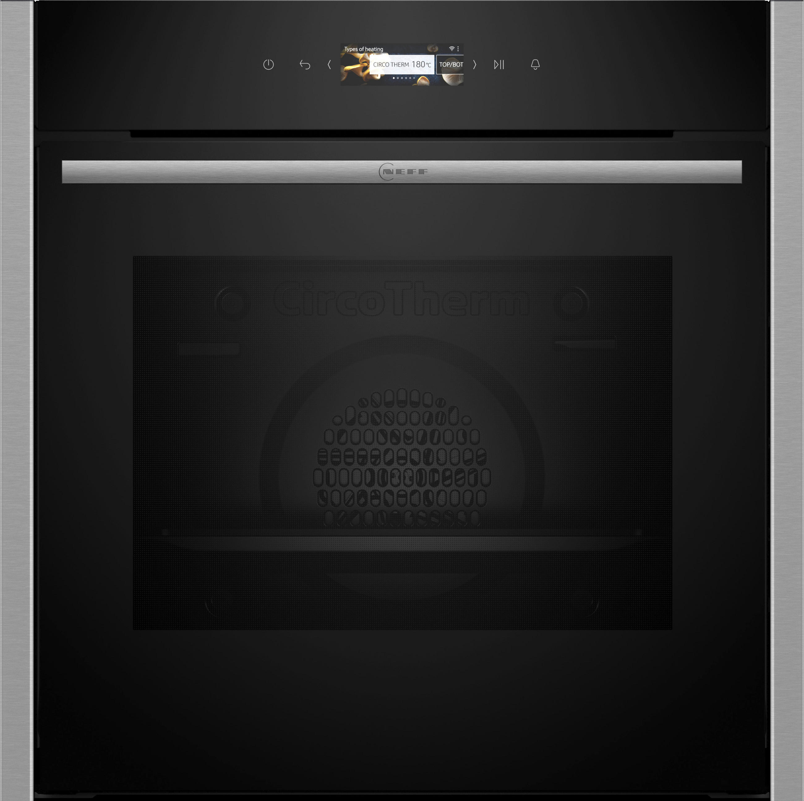 EINBAUBACKOFEN B24CR71N0  - Edelstahlfarben/Schwarz, Basics, Metall (59,5/59,6/54,8cm) - Neff