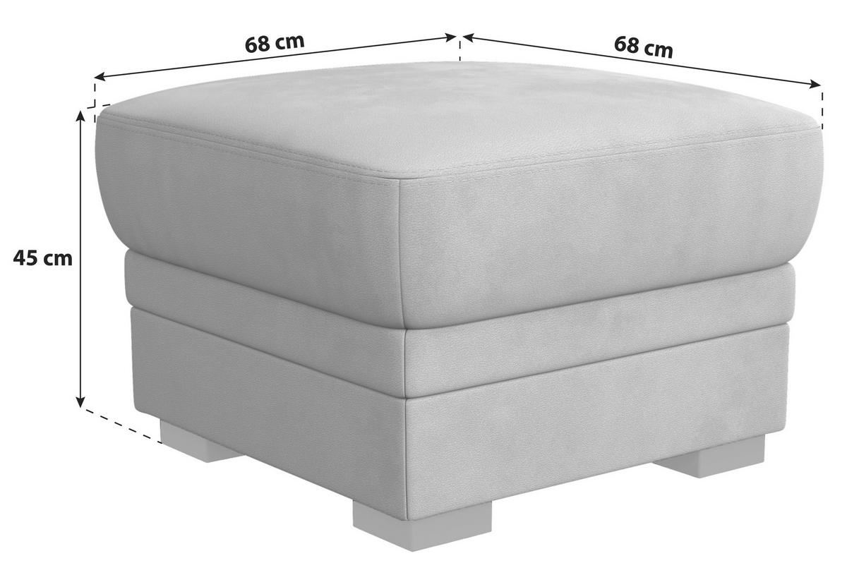 HOCKER Mikrofaser Anthrazit  - Anthrazit/Schwarz, Basics, Kunststoff/Textil (68/45/68cm) - MID.YOU