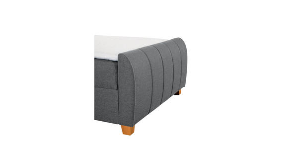 BOXBETT 120/200 cm in Grau - Eichefarben/Grau, Design, Holz/Textil (120/200cm) - Xora