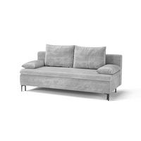 SCHLAFSOFA ROXY in Flachgewebe Grau  - Schwarz/Grau, Design, Textil/Metall (200/96/93cm) - MID.YOU