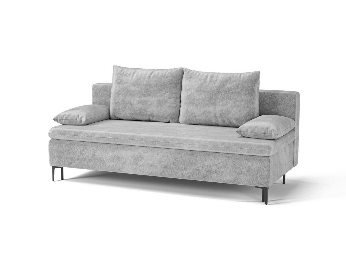 SCHLAFSOFA ROXY in Flachgewebe Grau  - Schwarz/Grau, Design, Textil/Metall (200/96/93cm) - MID.YOU