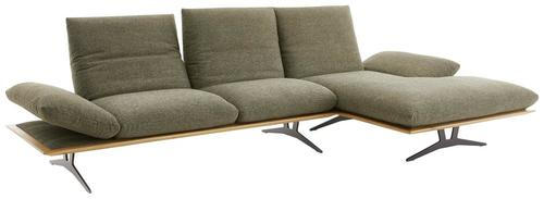 Freisteller von Dieter Knoll ECKSOFA Grün Flachgewebe.