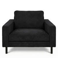 FOTELJA tekstil  crna   - crna, Design, tekstil/metal (88/85/92cm) - Livetastic